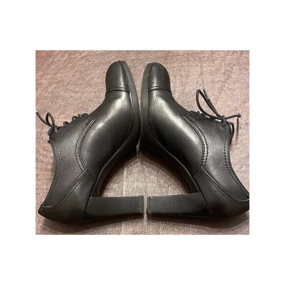 Franco Sarto Izaro Black Leather Lace Up Oxford Pump 7.5M Whimsigoth Steampunk - Picture 4 of 9